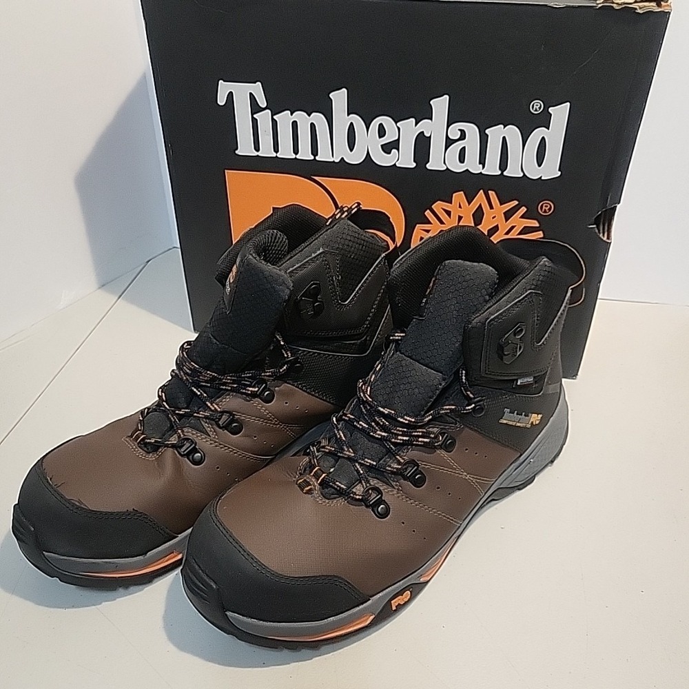 Timberlan Pro Switchback Mens Size 11.5 Brown Outdoor Composite Toe Safety Boots - Picture 11 of 12